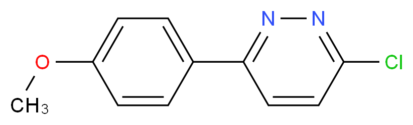 3-Chloro-6-(4-methoxy-phenyl)-pyridazine_分子结构_CAS_)