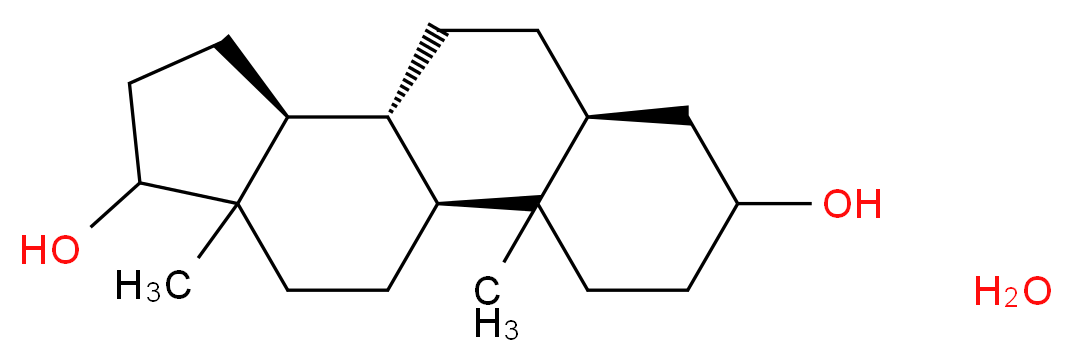 (1S,7S,10R,11S)-2,15-dimethyltetracyclo[8.7.0.0<sup>2</sup>,<sup>7</sup>.0<sup>1</sup><sup>1</sup>,<sup>1</sup><sup>5</sup>]heptadecane-5,14-diol hydrate_分子结构_CAS_42366-37-0