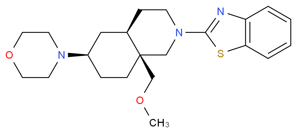 (4aR*,6R*,8aS*)-2-(1,3-benzothiazol-2-yl)-8a-(methoxymethyl)-6-morpholin-4-yldecahydroisoquinoline_分子结构_CAS_)