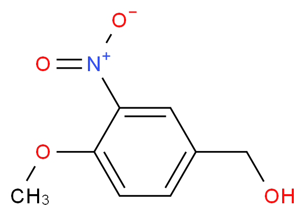 4-甲氧基-3-硝基苯甲基醇_分子结构_CAS_41870-24-0)