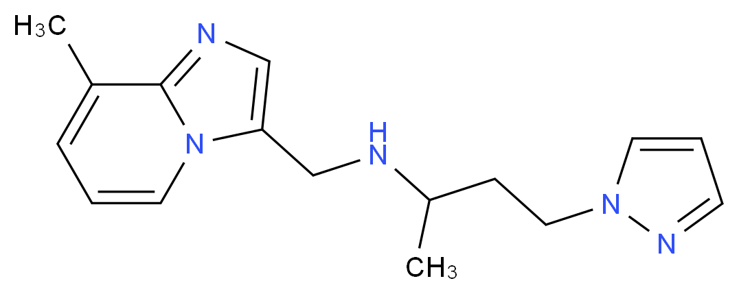 N-[(8-methylimidazo[1,2-a]pyridin-3-yl)methyl]-4-(1H-pyrazol-1-yl)butan-2-amine_分子结构_CAS_)