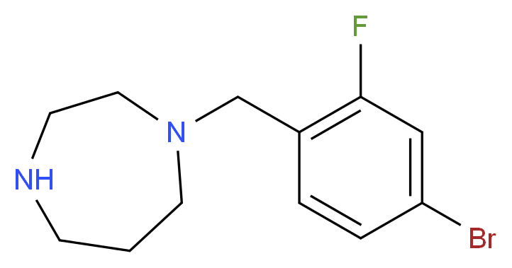 1-[(4-bromo-2-fluorophenyl)methyl]-1,4-diazepane_分子结构_CAS_646455-62-1