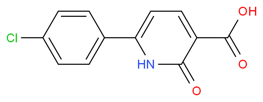 6-(4-chlorophenyl)-2-oxo-1,2-dihydropyridine-3-carboxylic acid_分子结构_CAS_)