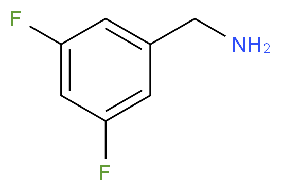 3,5-Difluorobenzylamine 97%_分子结构_CAS_90390-27-5)