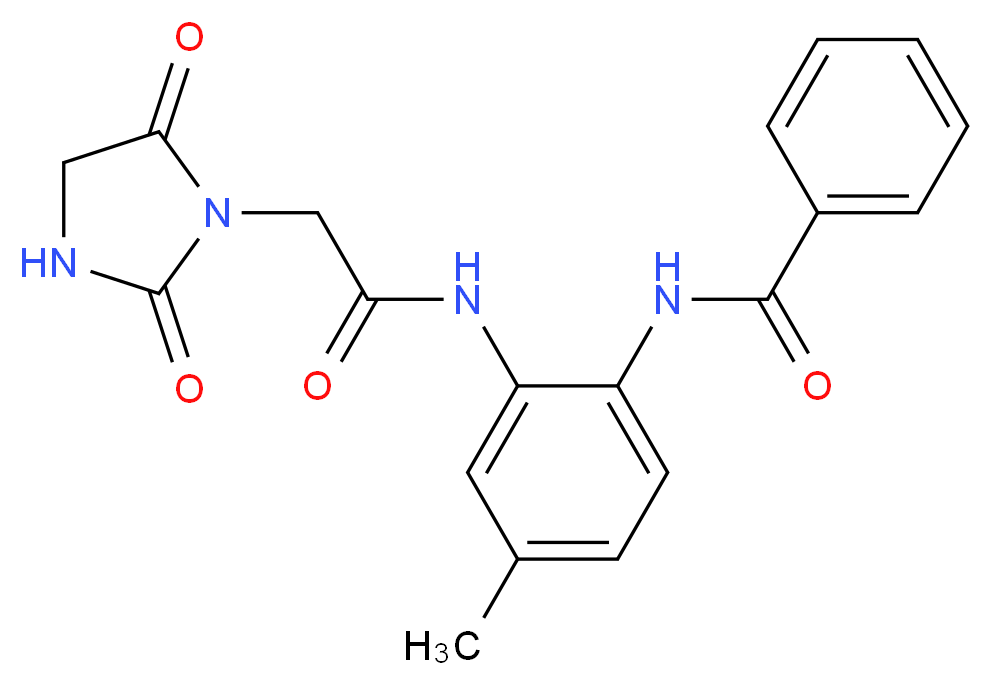 N-(2-{[(2,5-dioxoimidazolidin-1-yl)acetyl]amino}-4-methylphenyl)benzamide_分子结构_CAS_)