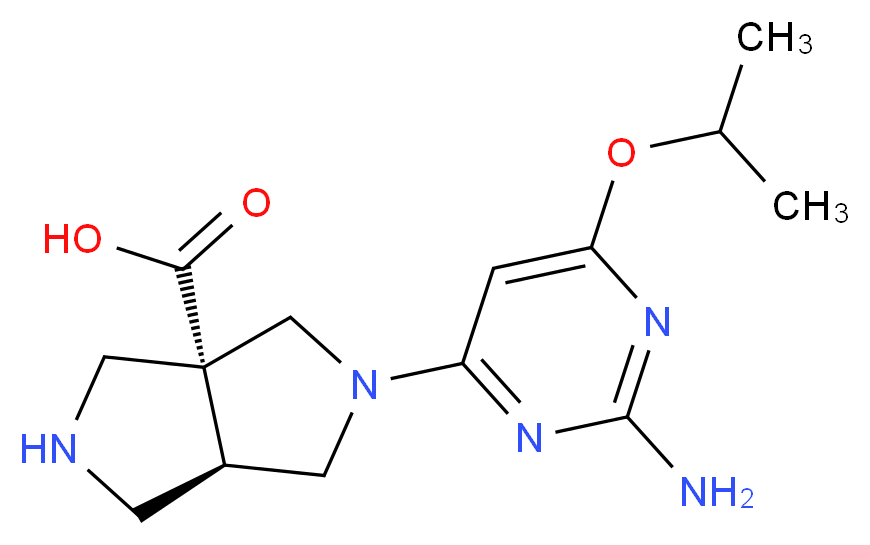 (3aR*,6aR*)-2-(2-amino-6-isopropoxy-4-pyrimidinyl)hexahydropyrrolo[3,4-c]pyrrole-3a(1H)-carboxylic acid_分子结构_CAS_)