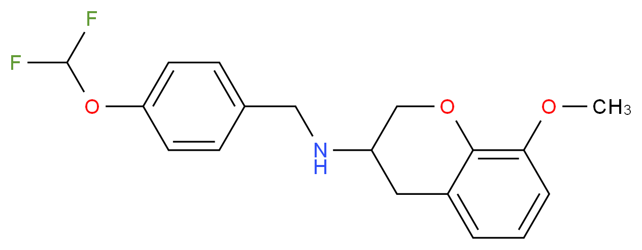 N-[4-(difluoromethoxy)benzyl]-8-methoxy-3-chromanamine_分子结构_CAS_)