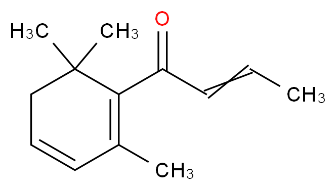 1-(2,6,6-trimethylcyclohexa-1,3-dien-1-yl)but-2-en-1-one_分子结构_CAS_23696-85-7