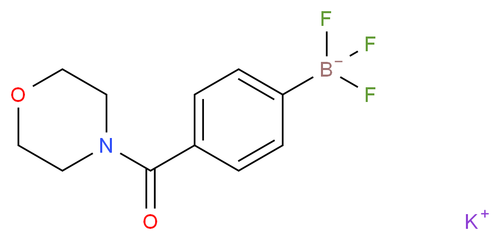 potassium trifluoro[4-(morpholine-4-carbonyl)phenyl]boranuide_分子结构_CAS_1314957-11-3