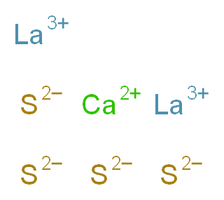 dilanthanum(3+) ion calcium tetrasulfanediide_分子结构_CAS_12525-03-0