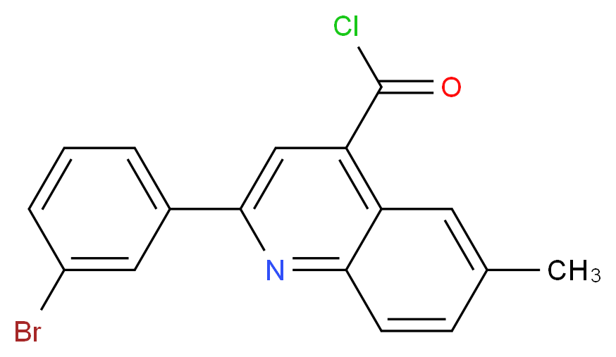 2-(3-Bromophenyl)-6-methylquinoline-4-carbonyl chloride_分子结构_CAS_)