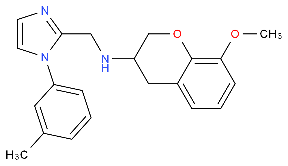 (8-methoxy-3,4-dihydro-2H-chromen-3-yl){[1-(3-methylphenyl)-1H-imidazol-2-yl]methyl}amine_分子结构_CAS_)
