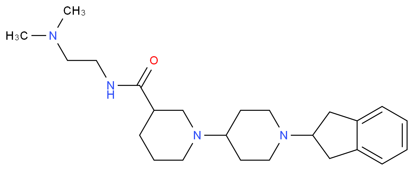 1'-(2,3-dihydro-1H-inden-2-yl)-N-[2-(dimethylamino)ethyl]-1,4'-bipiperidine-3-carboxamide_分子结构_CAS_)