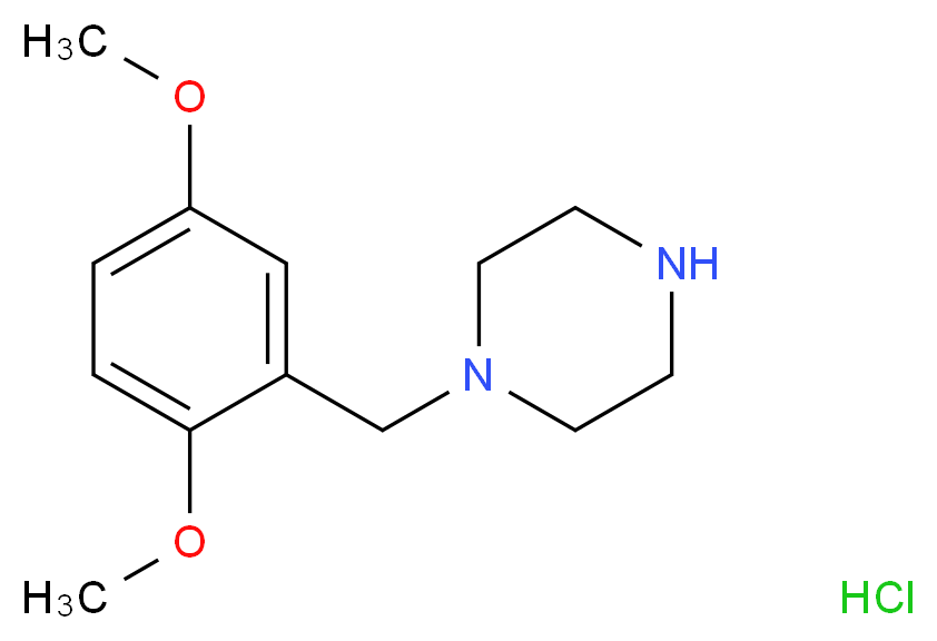 1-(2,5-Dimethoxy-benzyl)-piperazine hydrochloride_分子结构_CAS_374897-99-1)