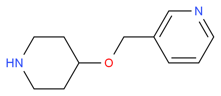 3-[(piperidin-4-yloxy)methyl]pyridine_分子结构_CAS_1185319-59-8