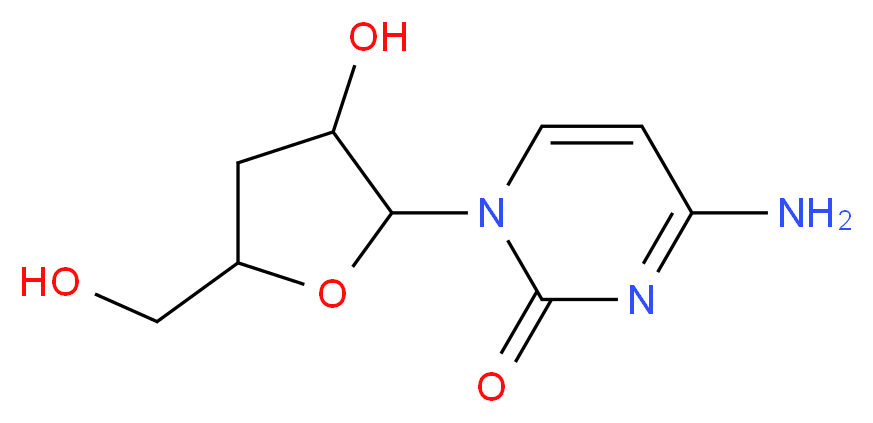 4-amino-1-[3-hydroxy-5-(hydroxymethyl)oxolan-2-yl]-1,2-dihydropyrimidin-2-one_分子结构_CAS_7057-33-2