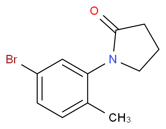 1-(5-bromo-2-methylphenyl)pyrrolidin-2-one_分子结构_CAS_1157775-71-7