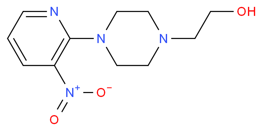 2-[4-(3-nitropyridin-2-yl)piperazin-1-yl]ethan-1-ol_分子结构_CAS_215434-62-1