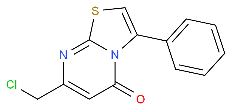 7-(chloromethyl)-3-phenyl-5H-[1,3]thiazolo[3,2-a]pyrimidin-5-one_分子结构_CAS_85811-56-9