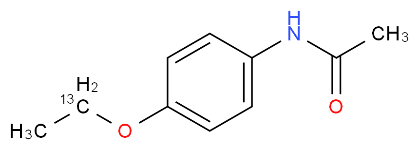 N-{4-[(1-<sup>1</sup><sup>3</sup>C)ethoxy]phenyl}acetamide_分子结构_CAS_72156-72-0