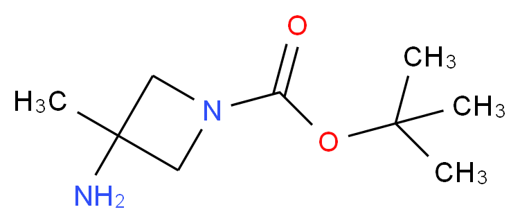 tert-butyl 3-amino-3-methylazetidine-1-carboxylate_分子结构_CAS_1158758-77-0