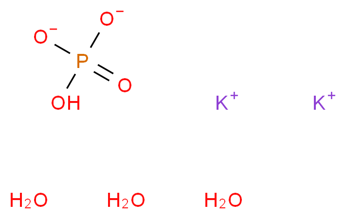 磷酸氢钾三水合物, 试剂级_分子结构_CAS_16788-57-1)