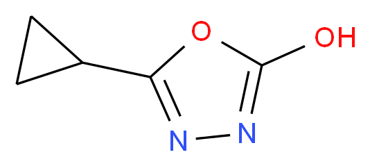 5-Cyclopropyl-1,3,4-oxadiazol-2-ol_分子结构_CAS_1227465-66-8)