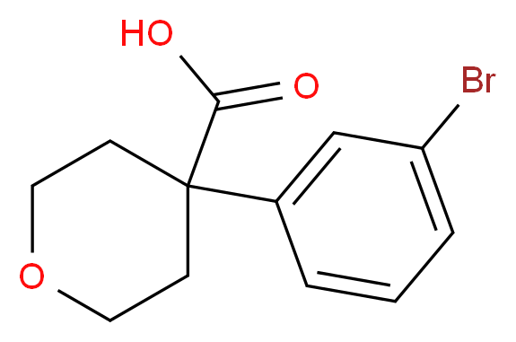 4-(3-bromophenyl)oxane-4-carboxylic acid_分子结构_CAS_179420-77-0