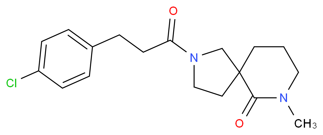 2-[3-(4-chlorophenyl)propanoyl]-7-methyl-2,7-diazaspiro[4.5]decan-6-one_分子结构_CAS_)