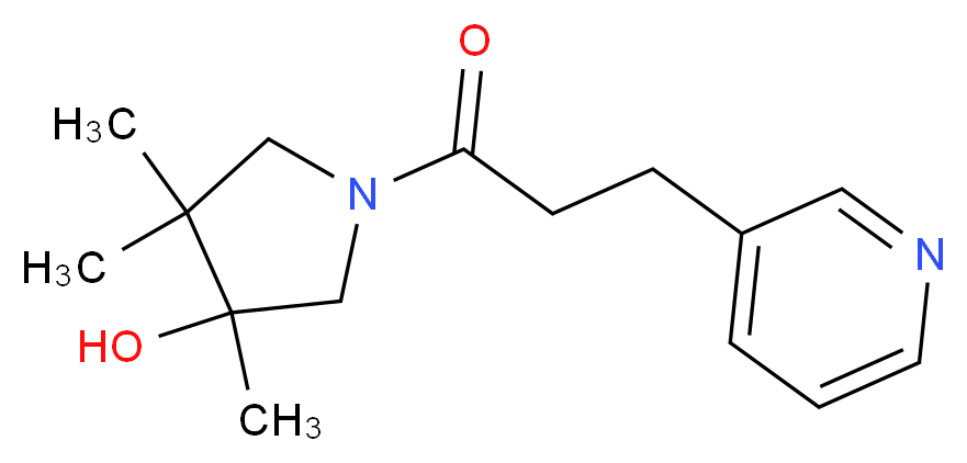 3,4,4-trimethyl-1-(3-pyridin-3-ylpropanoyl)pyrrolidin-3-ol_分子结构_CAS_)