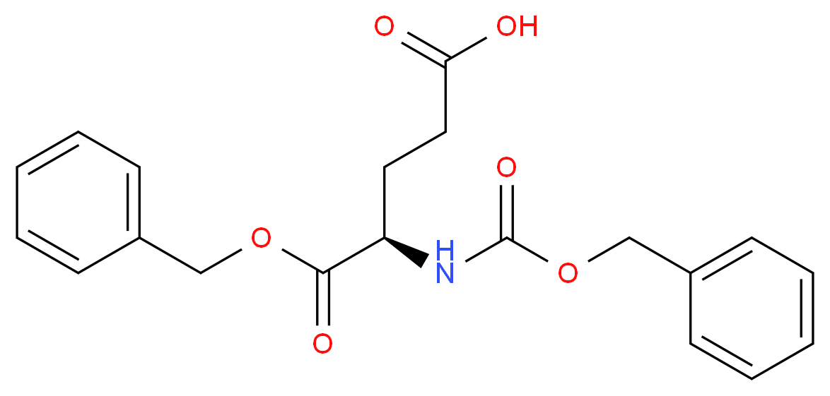 N-Benzyloxycarbonyl-D-glutamic acid alpha-benzyl ester_分子结构_CAS_65706-99-2)