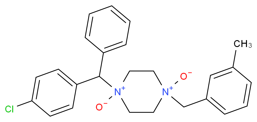 Meclizine N,N'-Dioxide_分子结构_CAS_114624-70-3)