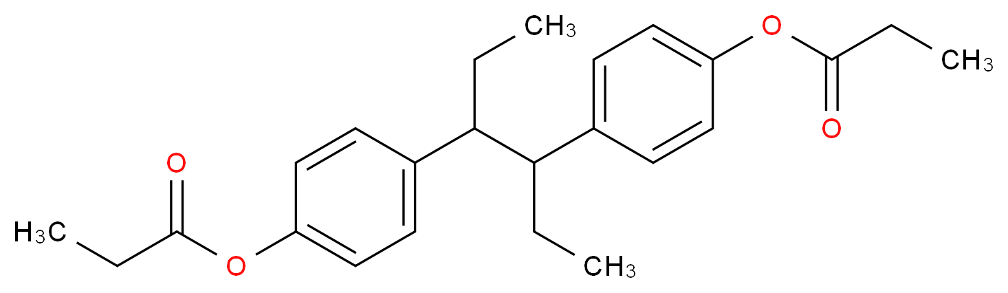 4-{4-[4-(propanoyloxy)phenyl]hexan-3-yl}phenyl propanoate_分子结构_CAS_4825-53-0