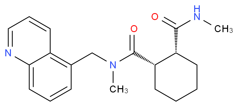 (1S*,2R*)-N,N'-dimethyl-N-(5-quinolinylmethyl)-1,2-cyclohexanedicarboxamide_分子结构_CAS_)