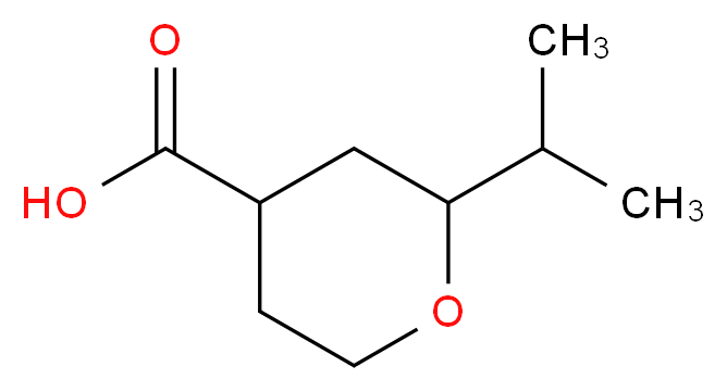 2-(propan-2-yl)oxane-4-carboxylic acid_分子结构_CAS_77554-89-3