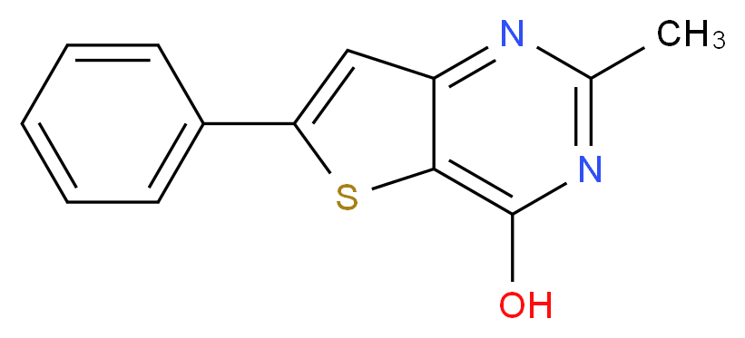 2-methyl-6-phenylthieno[3,2-d]pyrimidin-4-ol_分子结构_CAS_156424-47-4