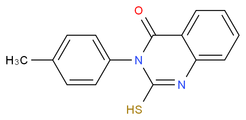 3-(4-methylphenyl)-2-sulfanyl-3,4-dihydroquinazolin-4-one_分子结构_CAS_37641-50-2