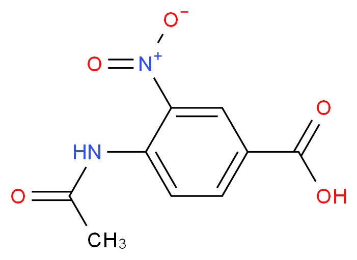 4-acetamido-3-nitrobenzoic acid_分子结构_CAS_1539-06-6