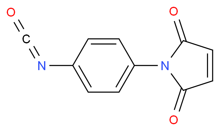 1-(4-isocyanatophenyl)-2,5-dihydro-1H-pyrrole-2,5-dione_分子结构_CAS_123457-83-0