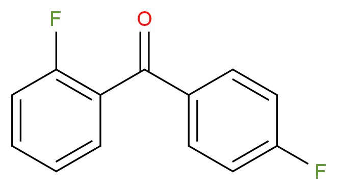 (2-fluorophenyl)(4-fluorophenyl)methanone_分子结构_CAS_342-25-6