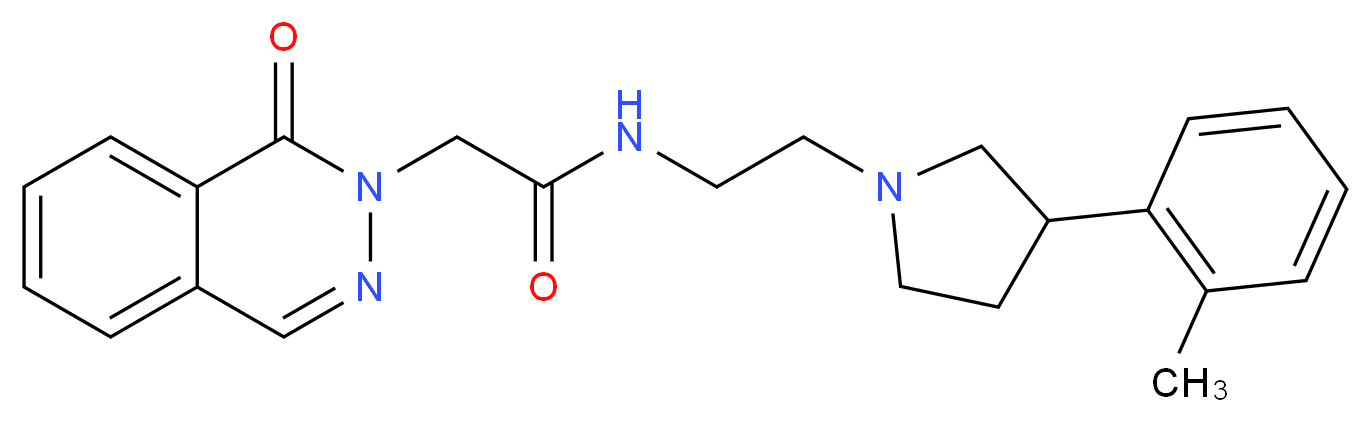 N-{2-[3-(2-methylphenyl)-1-pyrrolidinyl]ethyl}-2-(1-oxo-2(1H)-phthalazinyl)acetamide_分子结构_CAS_)