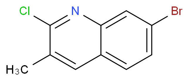 7-bromo-2-chloro-3-methylquinoline_分子结构_CAS_132118-47-9