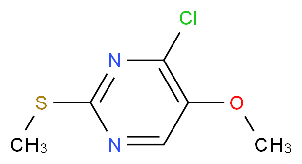 4-chloro-5-methoxy-2-(methylsulfanyl)pyrimidine_分子结构_CAS_87026-45-7
