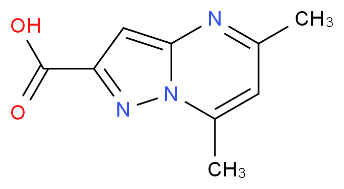 5,7-dimethylpyrazolo[1,5-a]pyrimidine-2-carboxylic acid_分子结构_CAS_300691-07-0