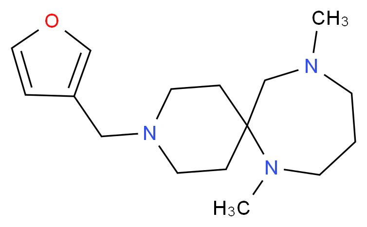3-(3-furylmethyl)-7,11-dimethyl-3,7,11-triazaspiro[5.6]dodecane_分子结构_CAS_)
