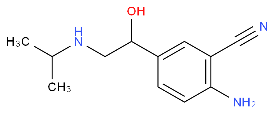 2-amino-5-{1-hydroxy-2-[(propan-2-yl)amino]ethyl}benzonitrile_分子结构_CAS_54239-37-1