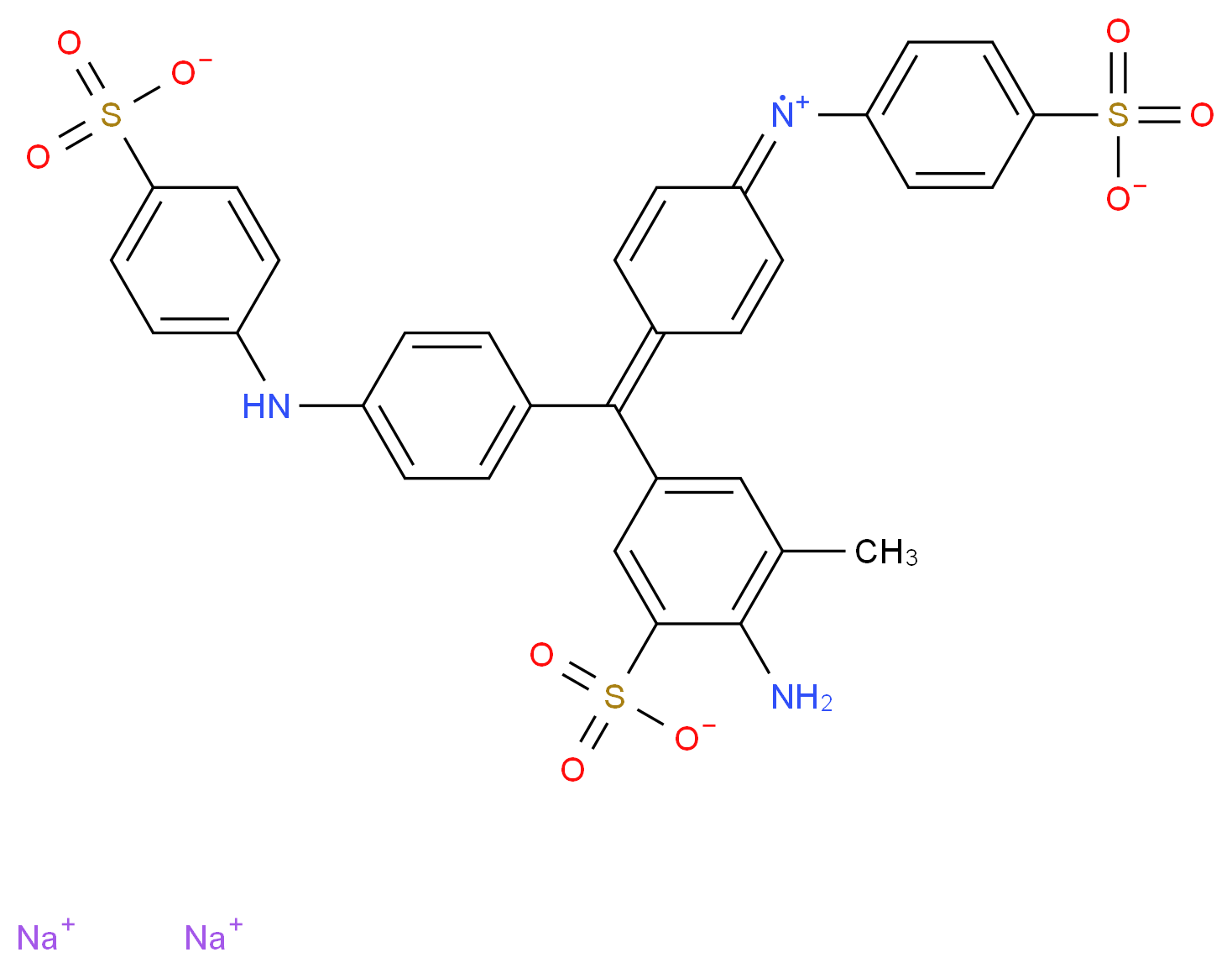 ANILINE BLUE, ALCOHOL SOLUBLE_分子结构_CAS_28631-66-5)