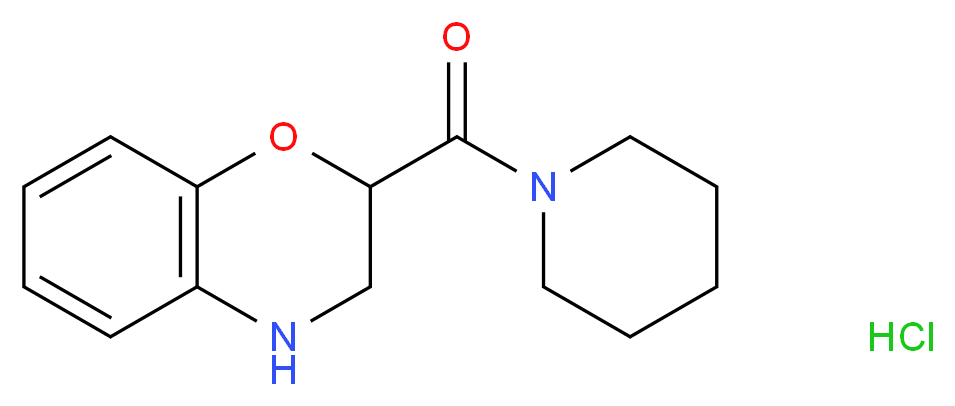 2-(piperidin-1-ylcarbonyl)-3,4-dihydro-2H-1,4-benzoxazine hydrochloride_分子结构_CAS_92292-97-2)