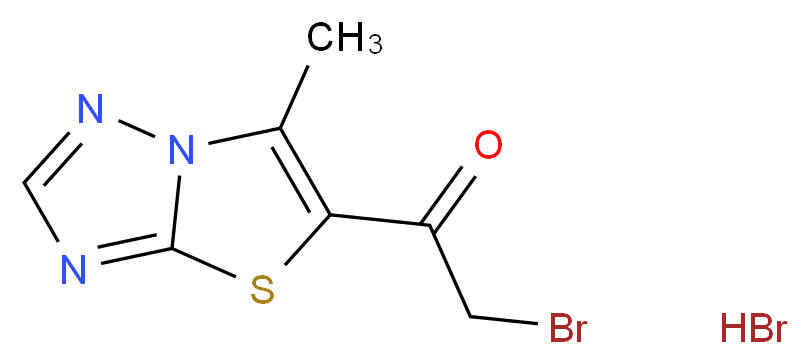 2-bromo-1-(6-methyl[1,3]thiazolo[3,2-b] [1,2,4]triazolo-5-yl)-1-ethanone Hydrobromide_分子结构_CAS_)