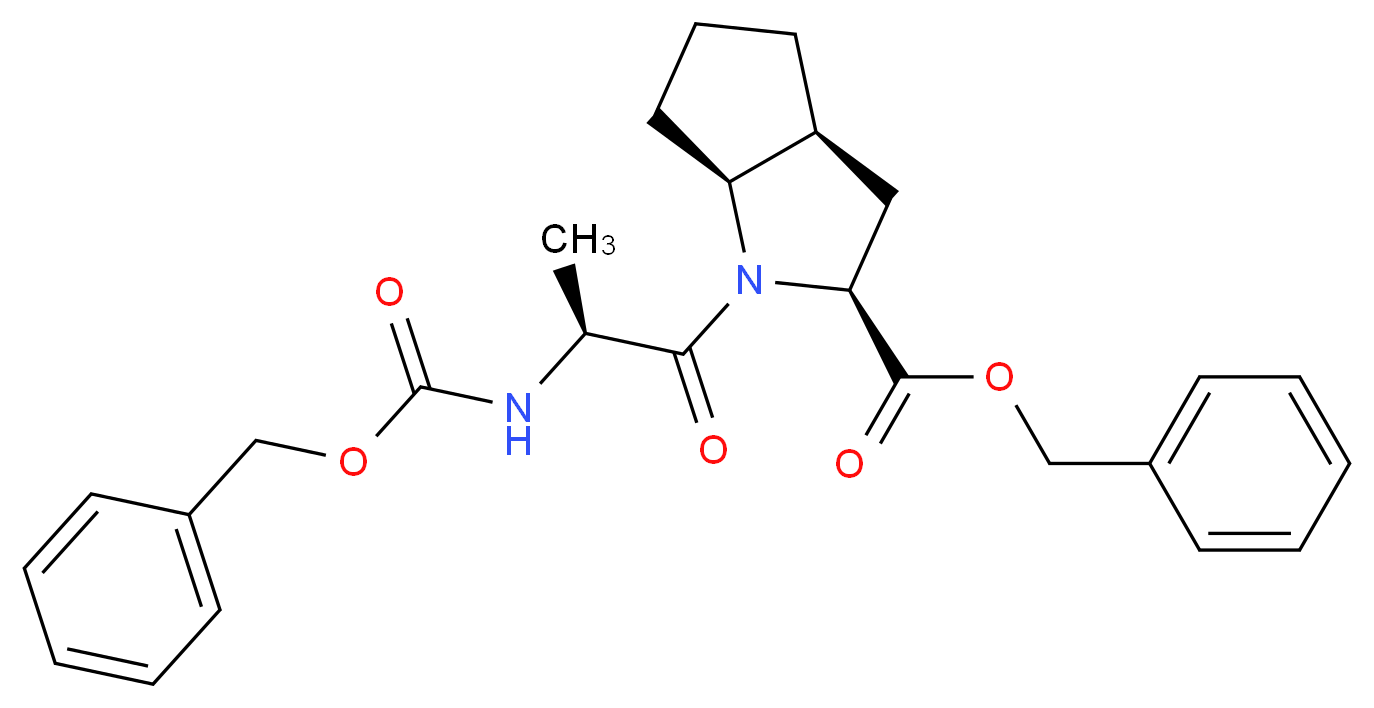 1-(2-Benzyloxycarbonylamino-1-oxopropyl)octahydrocyclopenta[b]pyrrole-2-carboxylic Acid Benzyl Ester_分子结构_CAS_1356382-92-7)